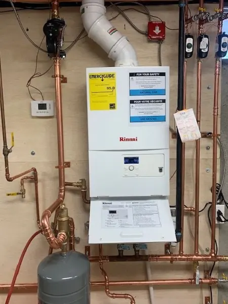 Rinnai tankless water heater with copper plumbing